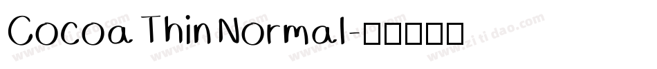 Cocoa Thin Normal字体转换